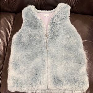 Splendid Kids Faux Fur Vest in Soft Gray